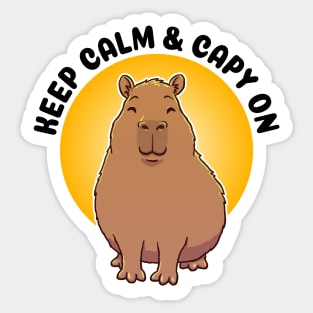 Keep calm and Capy on Sticker